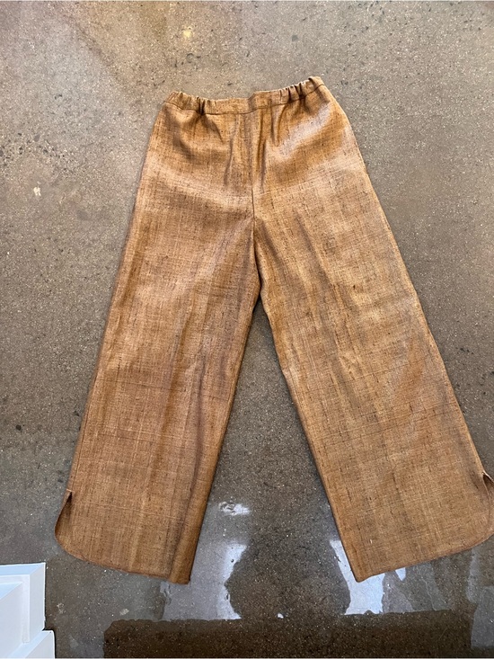 Pants - Raw silk women’s wide leg pants